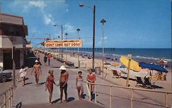 Looking North Along the Boardwalk At Myrtle Beach South Carolina Postcard Postcard Postcard