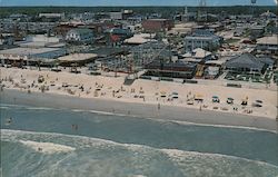 Aerial View of the Boardwalk and Gay Dolphin Amusement Park Postcard
