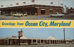 Phillips Square and Holiday Plaza Shopping Centers Ocean City, MD F.W. Brueckmann Postcard Postcard Postcard