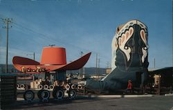 Premium "Tex" Service Station Giant Cowboy Boot & Hat Seattle, WA Postcard Postcard Postcard