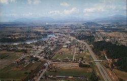 Aerial View of Mount Vernon, Washington Postcard