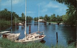 Picturesque Stuart, Florida This Lovely Bayou Off The St. Lucie River Is In The Heart of This Tropical Residential Area Postcard Postcard