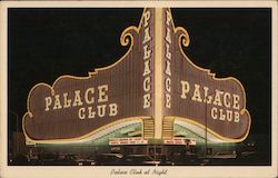 Palace Club at Night Postcard