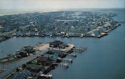 Air View looking South - Yacht Club, Inland Waterway, Ocean, Lagoons Postcard