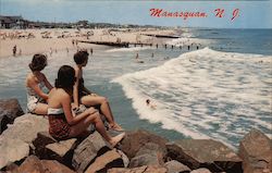 Beach Scene Manasquan, NJ Postcard Postcard Postcard