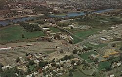 Aerial View of Vestal, New York Showing Chemung River Postcard Postcard 
