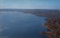 Aerial View of Lake Gouldsboro Pennsylvania Postcard Postcard Postcard