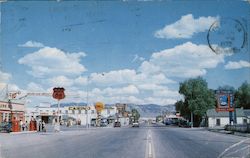 Highway 40 Through Wells Looking East Postcard