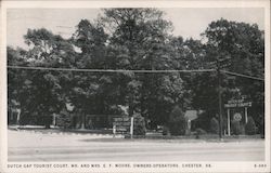 Dutch Gap Tourist Court, Mr. and Mrs. E.F. Moore. Owners-Operators Chester, VA Postcard Postcard 