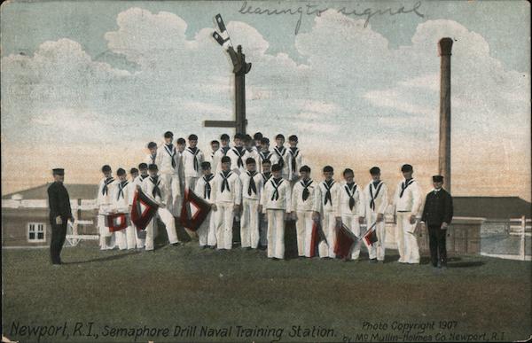 Semaphore Drill, Naval Training Station Newport Rhode Island