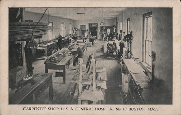 Carpenter Shop, USA General Hospital No. 10 Boston Massachusetts