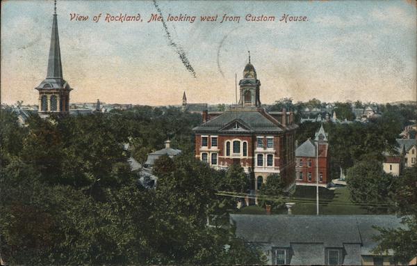 View looking West from Custom House Rockland Maine