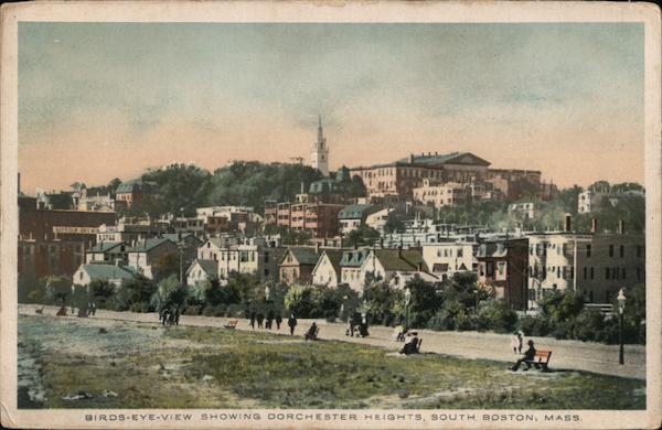 Birds-Eye-View showing Dorchester Heights South Boston Massachusetts