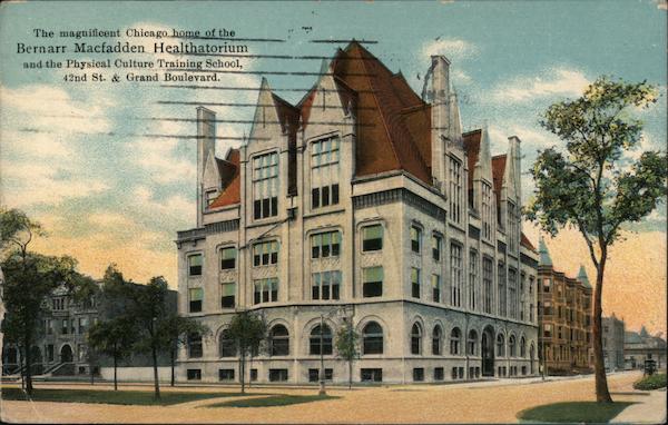 Bernarr Mcfadden Healthatorium and the Physical Culture Training School Chicago Illinois