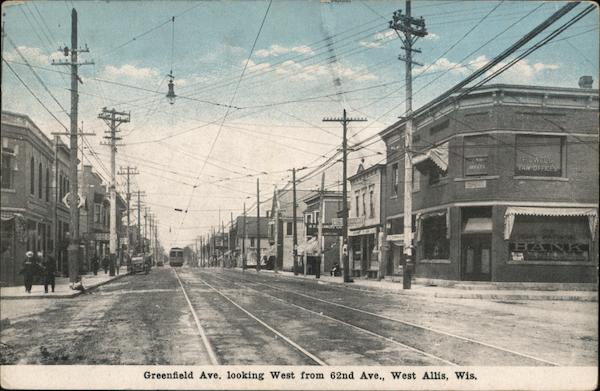 Greenfield Avenue looking West from 62nd Avenue West Allis Wisconsin