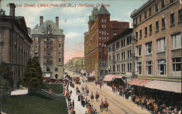 Morrison Street (West From 6th St.) Portland Oregon