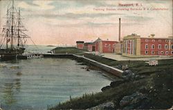 Training Station, showing Barracks B & Constellation Postcard