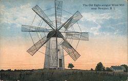 The Old Eight-winged Wind Mill Postcard
