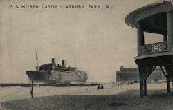 S.S. Morro Castle Asbury Park, NJ Postcard Postcard Postcard