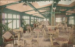 Sun Room, Hotel Whitcomb San Francisco, CA Postcard Postcard Postcard