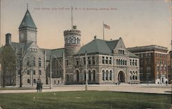 Post Office, City Hall and Y.M.C.A. Building Lansing, MI Postcard Postcard Postcard