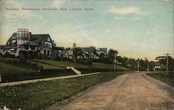 Summer Residences, Parkway New London, CT Postcard Postcard Postcard
