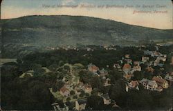 View of Wantastiquet Mountain and Brattleboro From The Retreat Tower Postcard