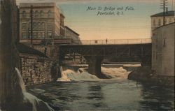 Main St. Bridge and Falls Postcard