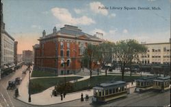 Public Library Square Detroit, MI Postcard Postcard Postcard