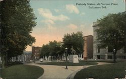 Peabody Statue, Mt. Vernon Place Baltimore, MD Postcard Postcard Postcard