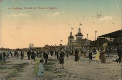 A Holiday Crowd at Revere Beach Massachusetts Postcard Postcard Postcard