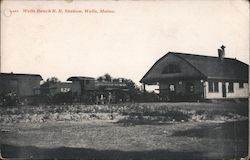 Wells Beach R.R. Station Postcard