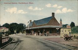 Railroad Station Marblehead, MA Postcard Postcard Postcard