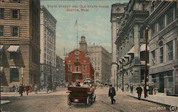 State Street and Old State House Postcard