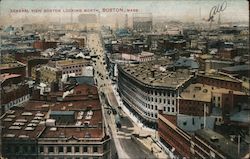 General View Boston Looking North Postcard