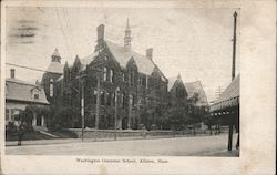 Washington Grammar School Allston, MA Postcard Postcard Postcard