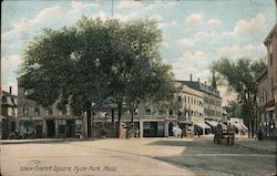 Everett Square Hyde Park, MA Postcard Postcard Postcard