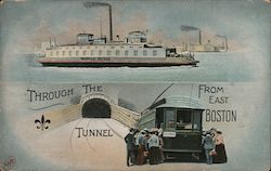 Through The Tunnel From East Boston Postcard