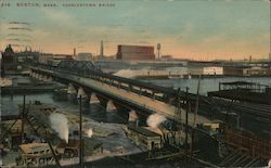 Charlestown Bridge Boston, MA Postcard Postcard Postcard