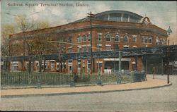 Sullivan Square Terminal Station Boston, MA Postcard Postcard Postcard