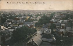 No.1 Circle of City from Fire Tower Postcard