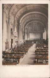 Bates Hall, Boston Public Library Postcard