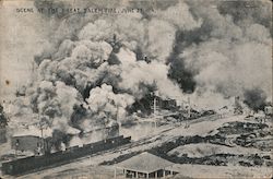 Scene at the Great Salem Fire - June 25, 1914 Postcard