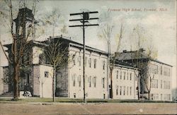Fremont High School Michigan Postcard Postcard Postcard