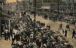 Holiday Crowd on Surf Avenue Postcard