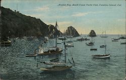 Avalon Bay, South Coast Yacht Club Santa Catalina Island, CA Postcard Postcard Postcard