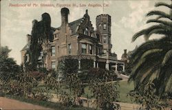 Residence of Mr. Stimpson, Figueroa St. Postcard