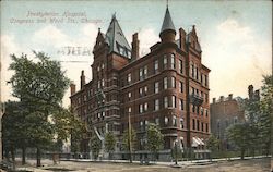 Presbyterian Hospital, Congress and Wood Sts. Postcard