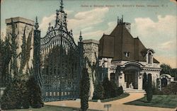 Gates of Senator Nelson W. Aldrich's Estate Postcard