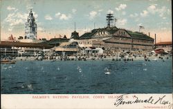 Balmer's Bathing Pavilion Coney Island, NY Postcard Postcard Postcard